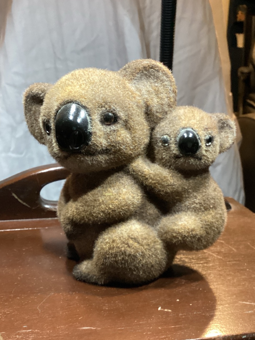 Vintage mother and baby koala coin bank